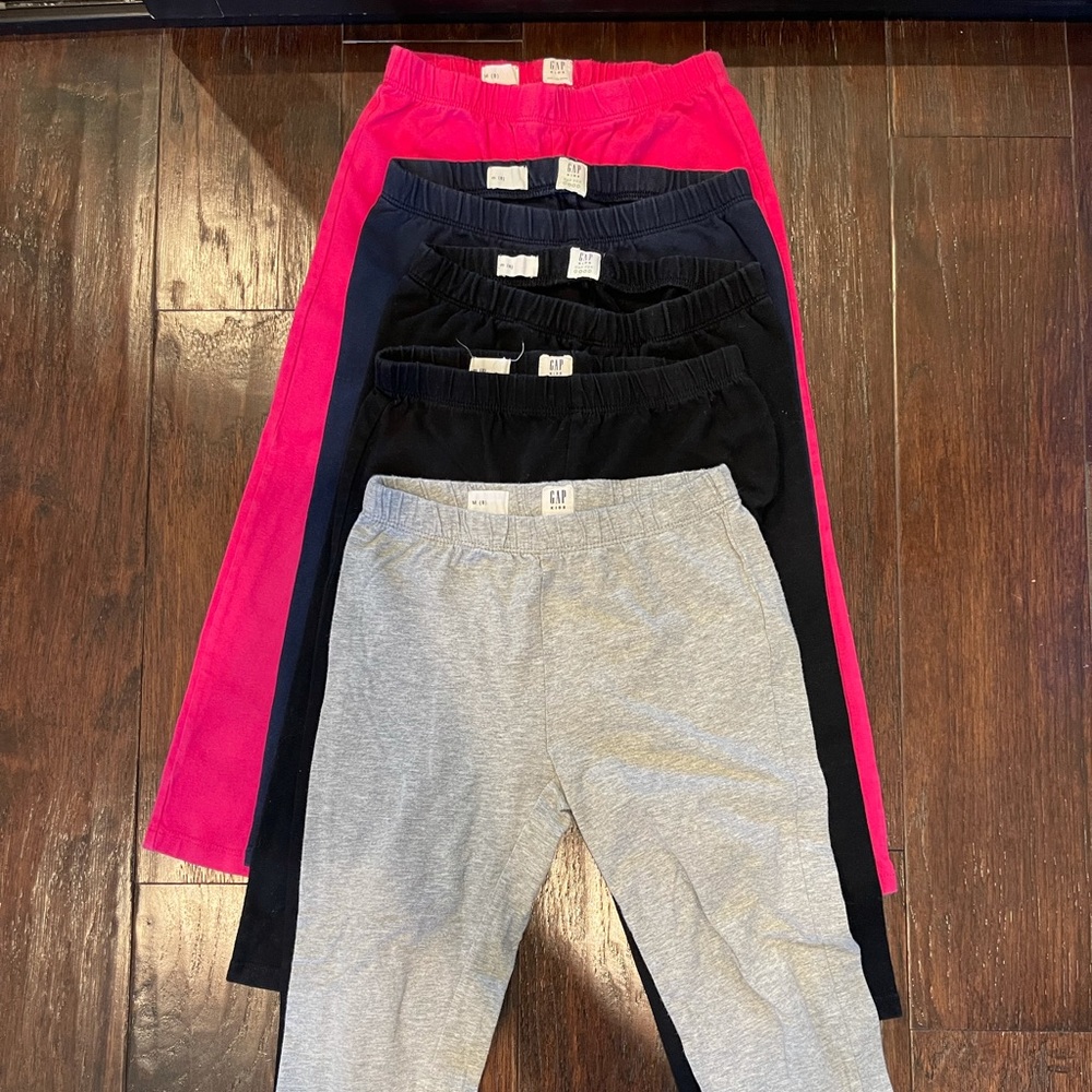 LOT OF 5 Girls Gap Cropped Regular Pants Leggings Size 8